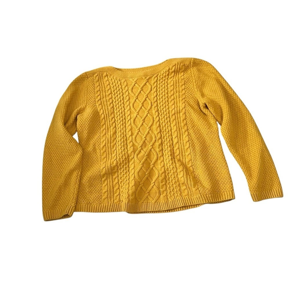 Croft & Barrow Mustard Cable Knit Sweater